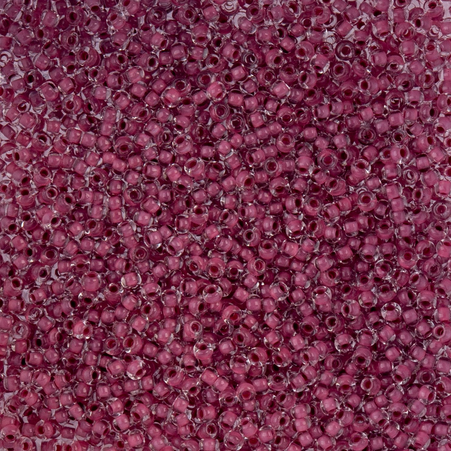 Czech Seed Beads - 10/0 - Color Lined Dark Fuchsia Terra Color (22g)