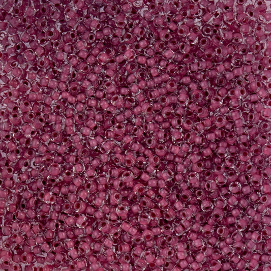 Czech Seed Beads - 10/0 - Color Lined Dark Fuchsia Terra Color (22g)