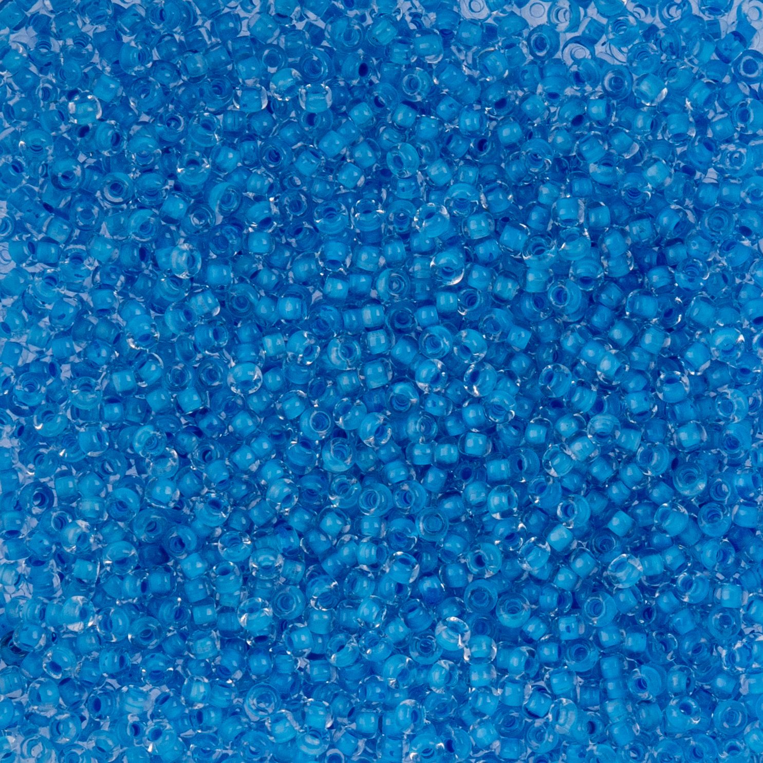Czech Seed Beads - 10/0 - Color Lined Blue Terra Color (22g)