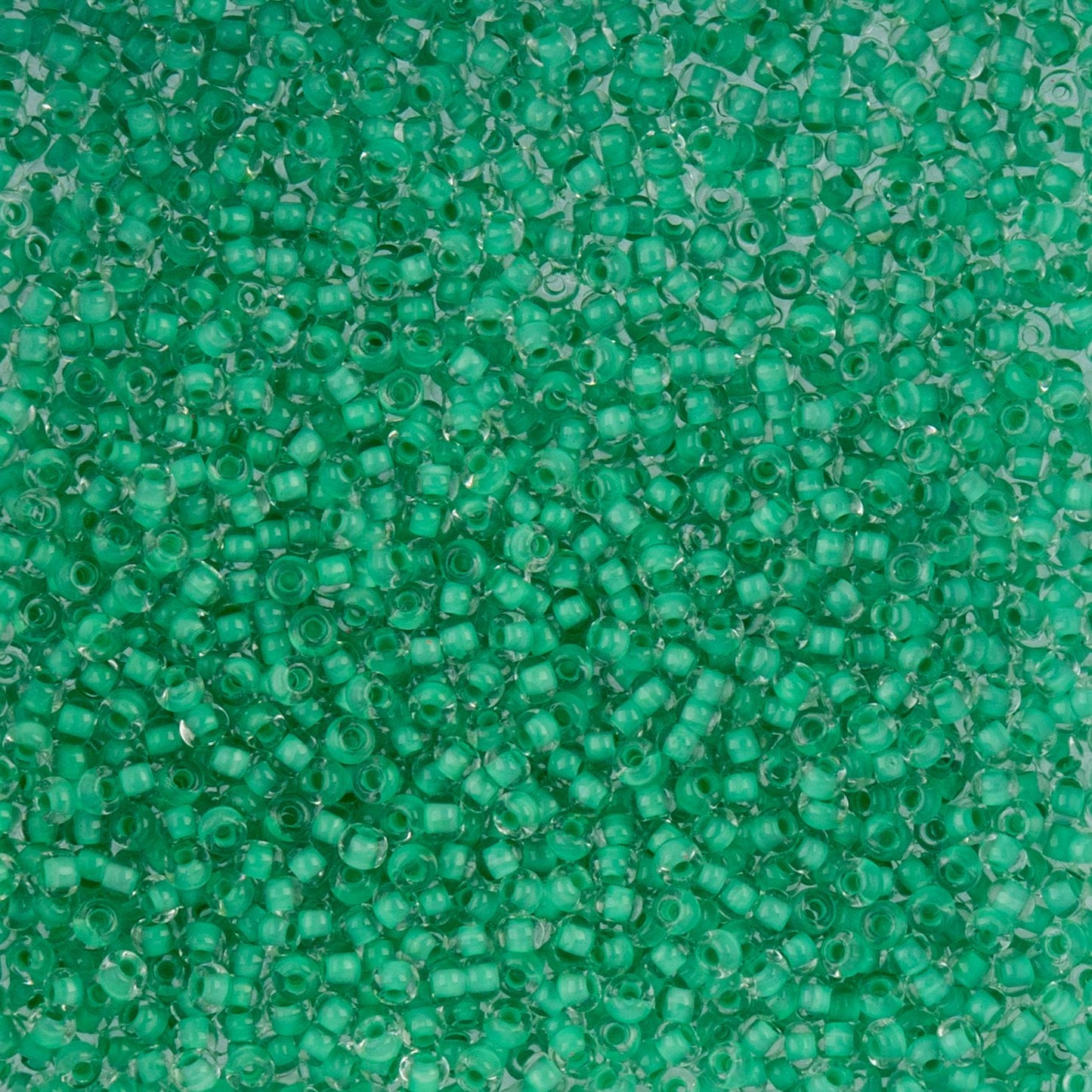Czech Seed Beads - 10/0 - Color Lined Hot Green Terra Color (22g)