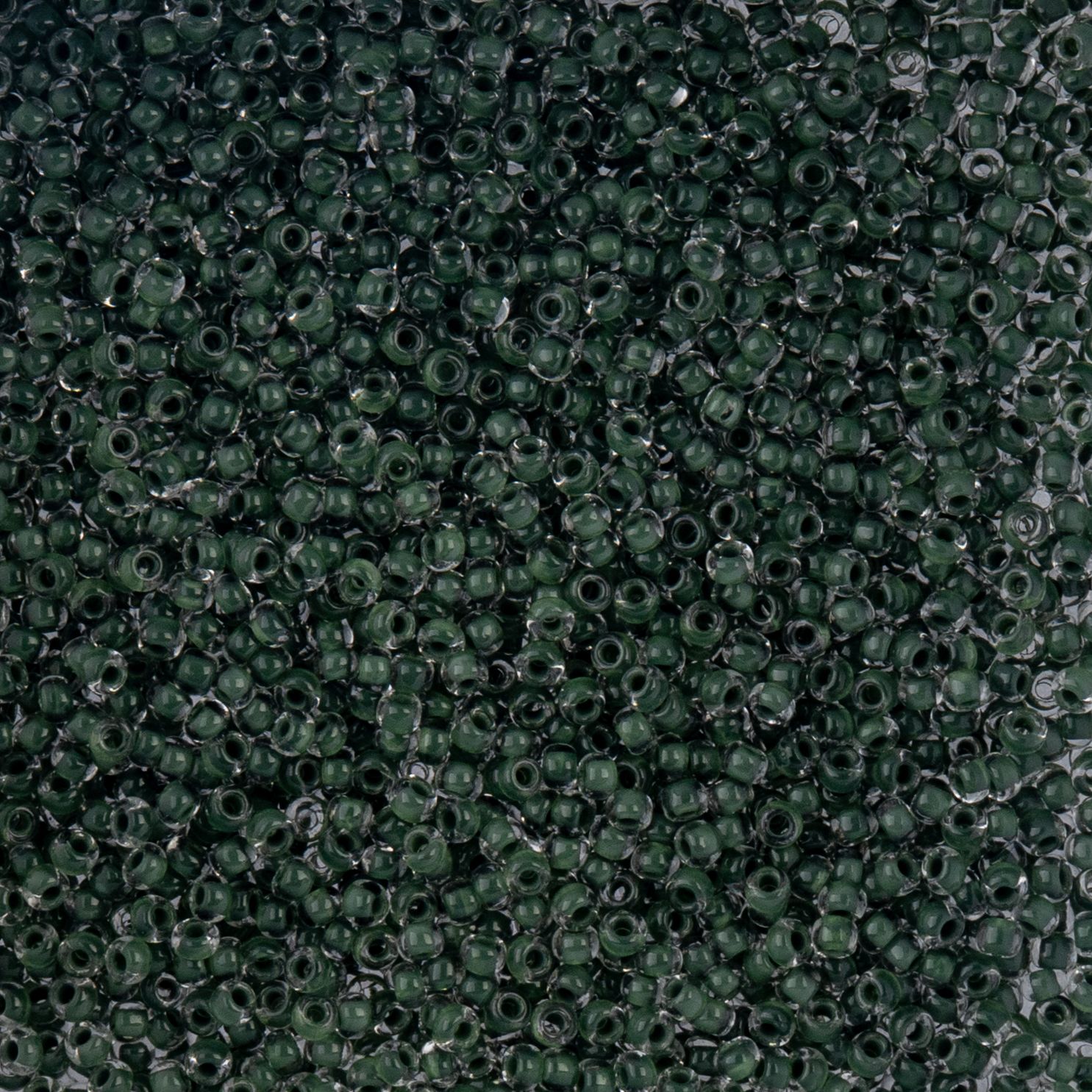 Czech Seed Beads - 10/0 - Color Lined Dark Olive Terra Color (22g)