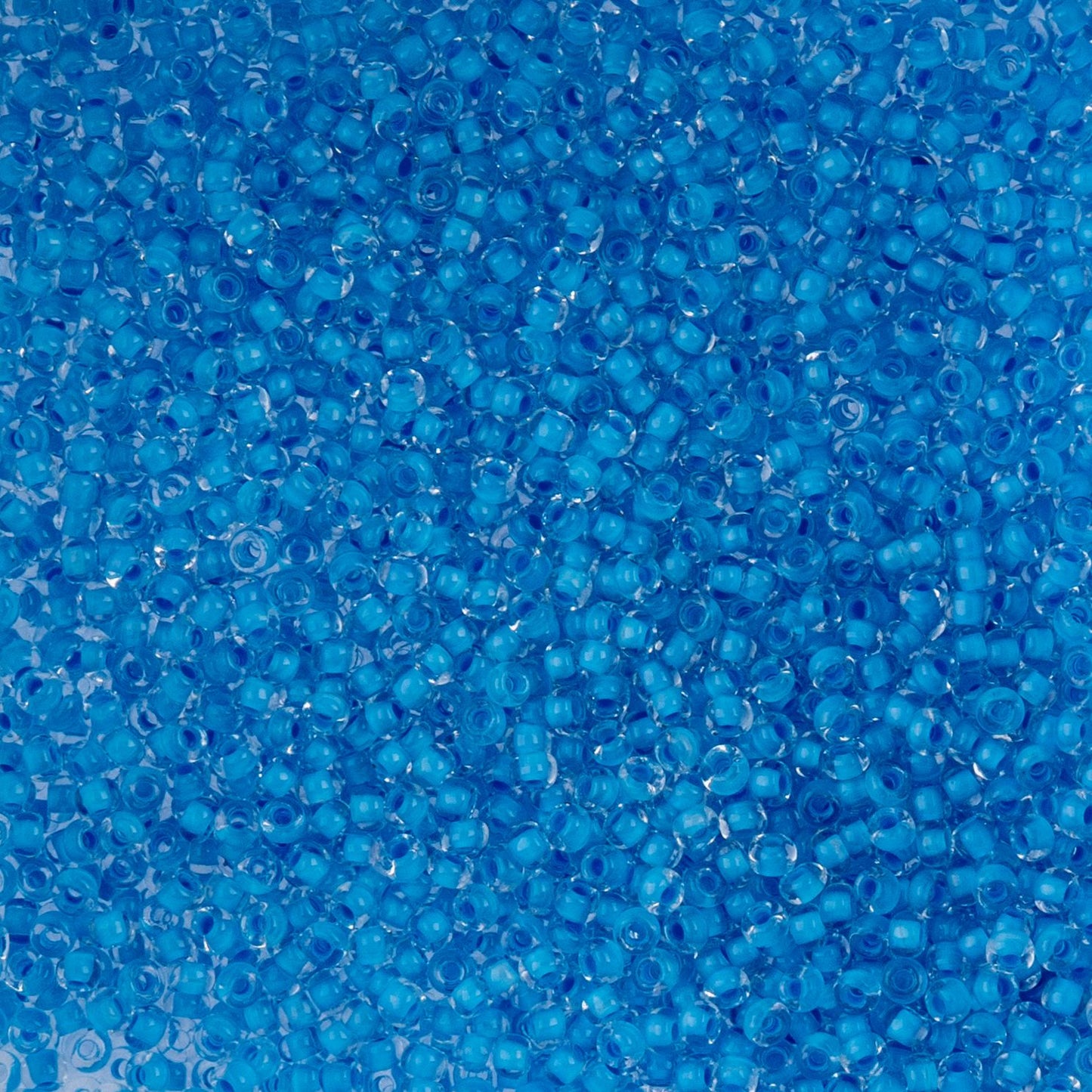 Czech Seed Beads - 10/0 - Color Lined Blue Turquoise Terra Color (22g)