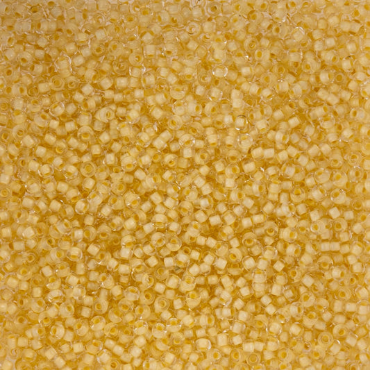 Czech Seed Beads - 10/0 - Color Lined Pale Yellow Terra Color (22g)