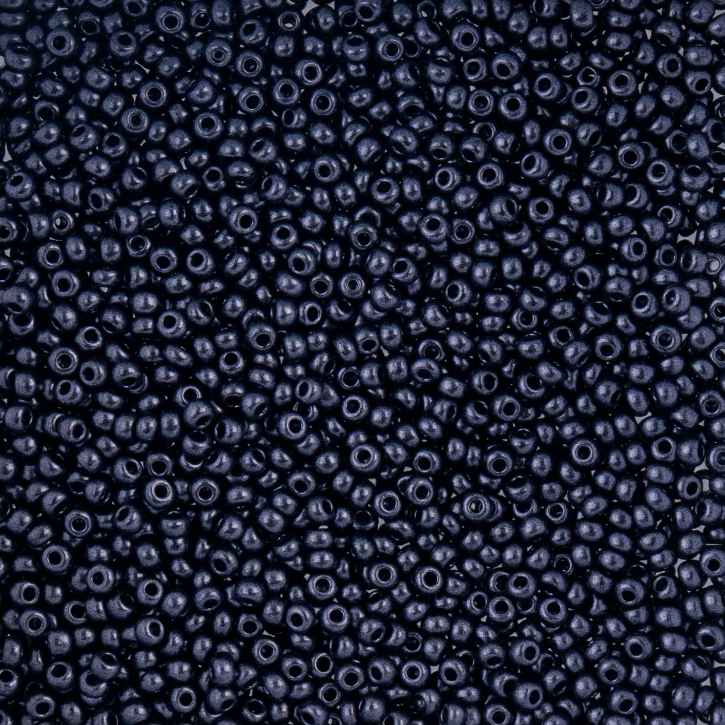 Czech Seed Beads - 10/0 - Jet-Terra Pearl Purple Dyed (22g)