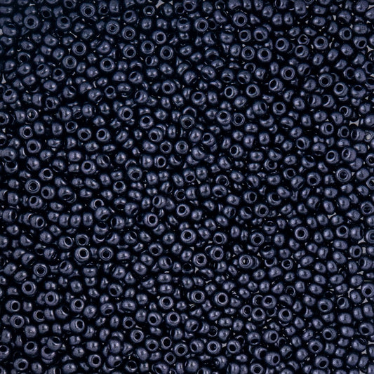 Czech Seed Beads - 10/0 - Jet-Terra Pearl Purple Dyed (22g)
