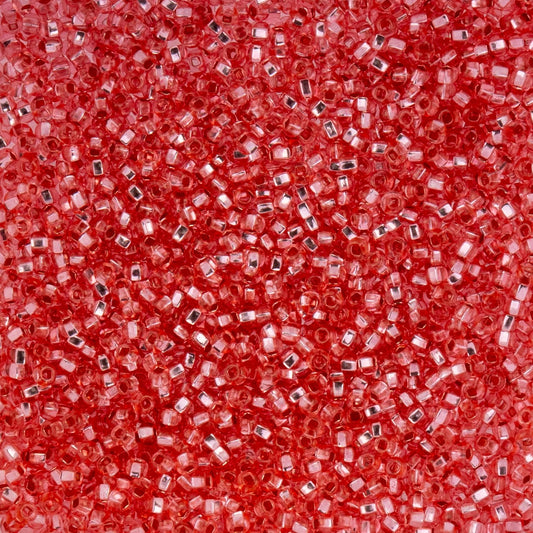 Czech Seed Beads - 10/0 - Transparent Dark Pink Dyed Solgel (22g)