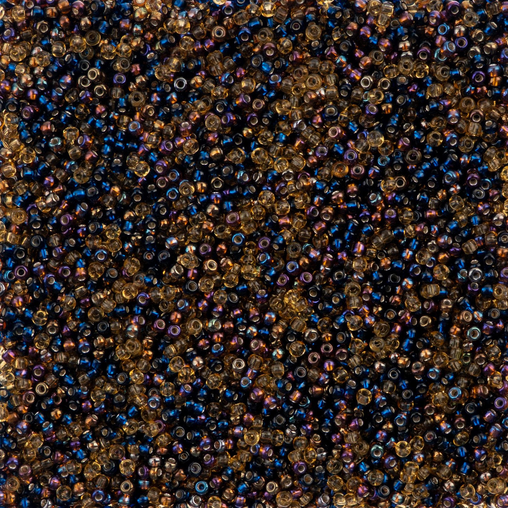 Czech Seed Beads - 10/0 - Midnight Gold Mix (22g)