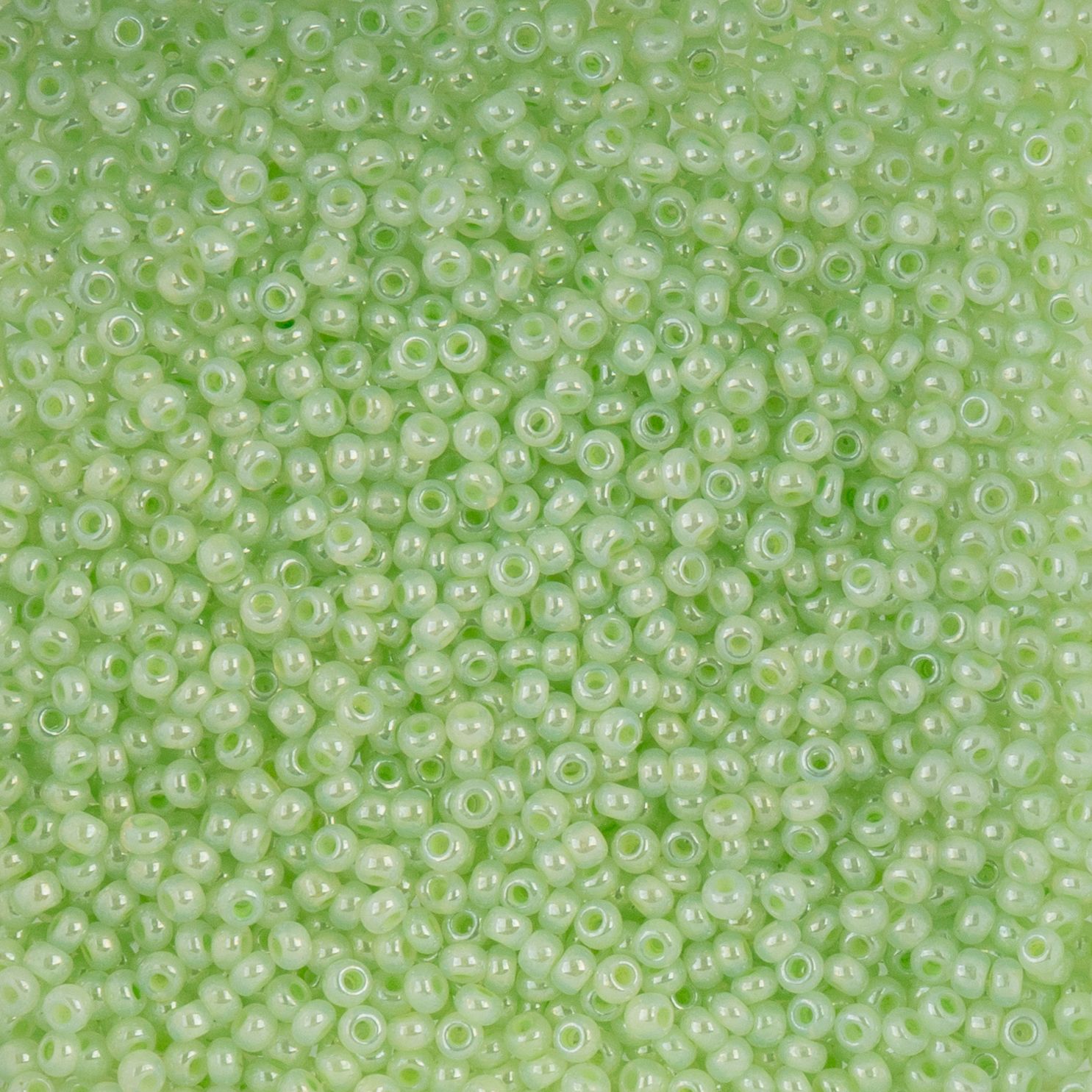 Czech Seed Beads - 10/0 - Pearl Dyed Pale Green (22g)