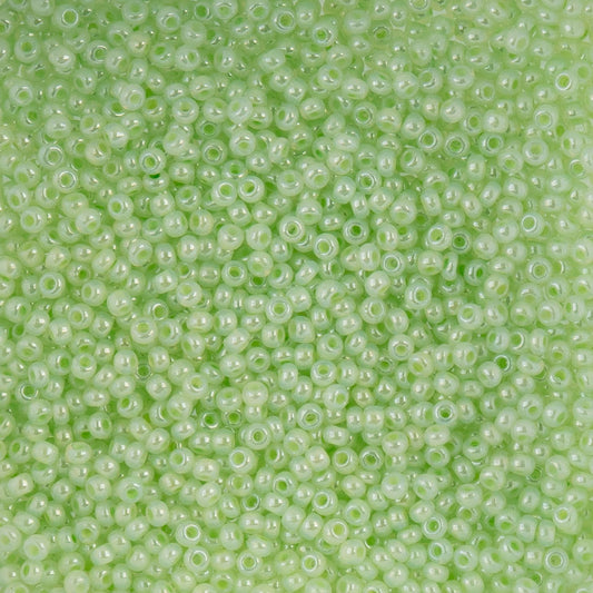 Czech Seed Beads - 10/0 - Pearl Dyed Pale Green (22g)