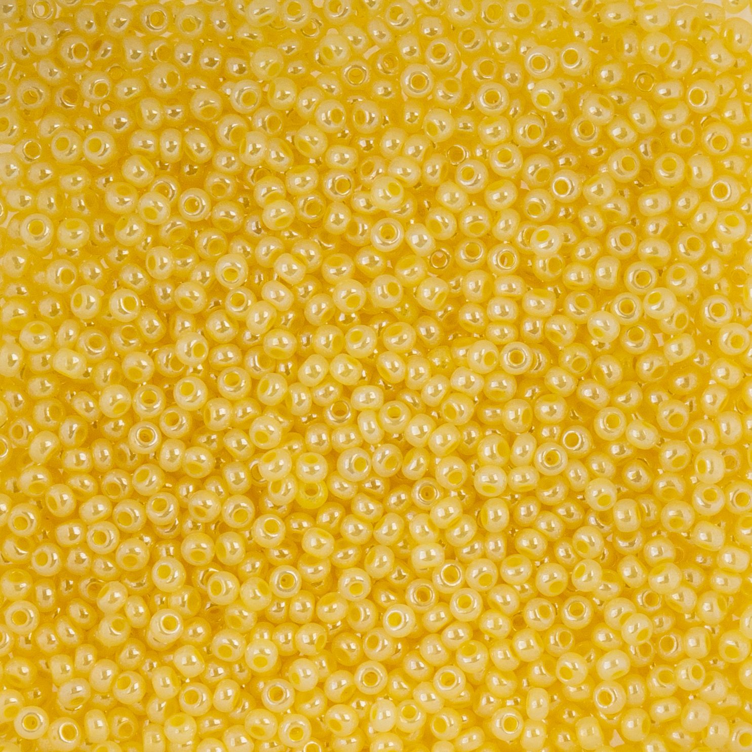 Czech Seed Beads - 10/0 - Pearl Dyed Yellow (22g)