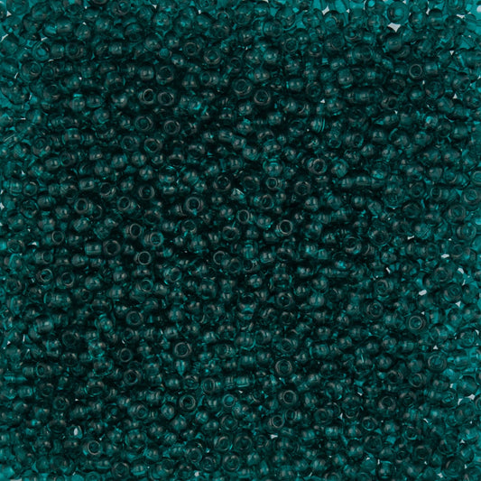 Czech Seed Beads - 10/0 - Natural Transparent Teal (22g)