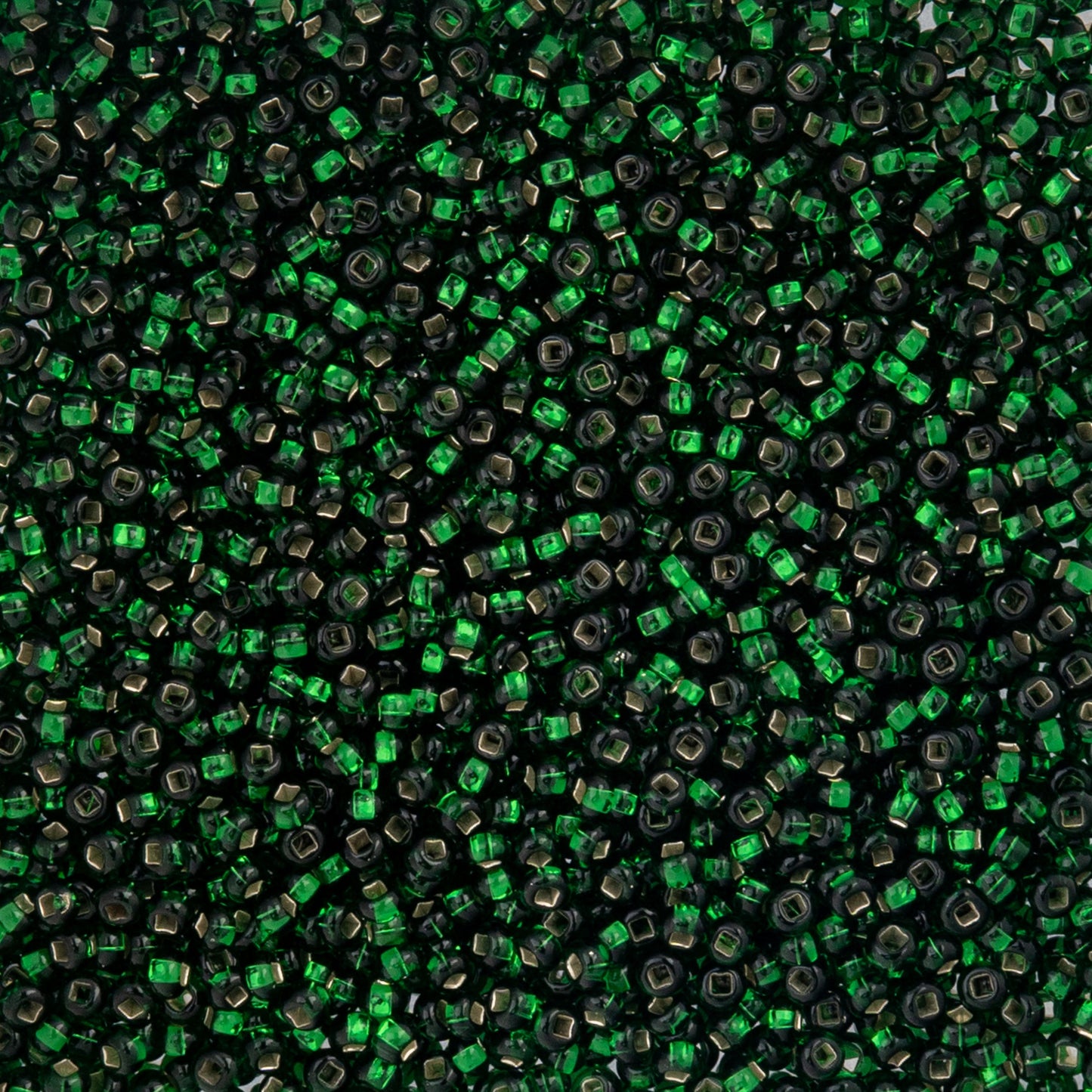 Czech Seed Beads - 10/0 - Silver Lined Green (22g)