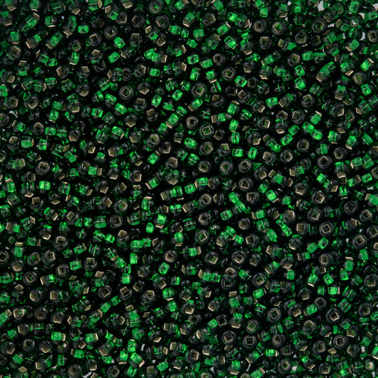 Czech Seed Beads - 10/0 - Silver Lined Green (22g)