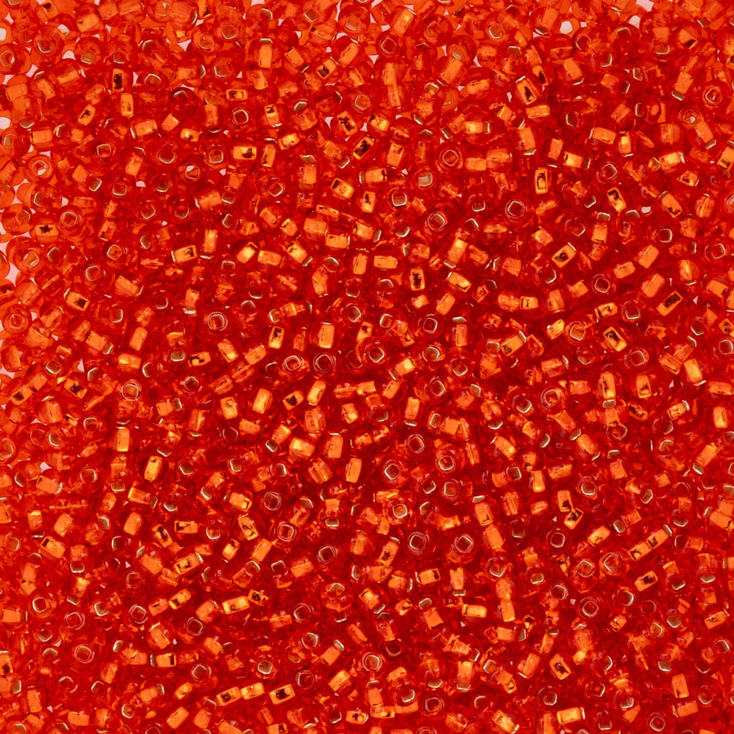 Czech Seed Beads - 10/0 - Silver Lined Orange (22g)
