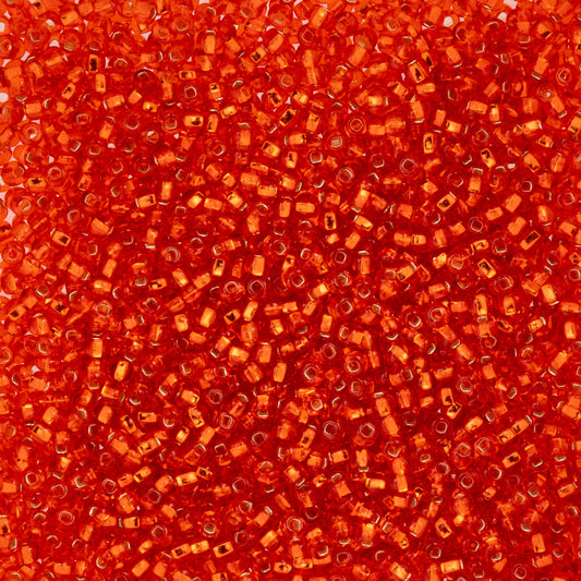 Czech Seed Beads - 10/0 - Silver Lined Orange (22g)