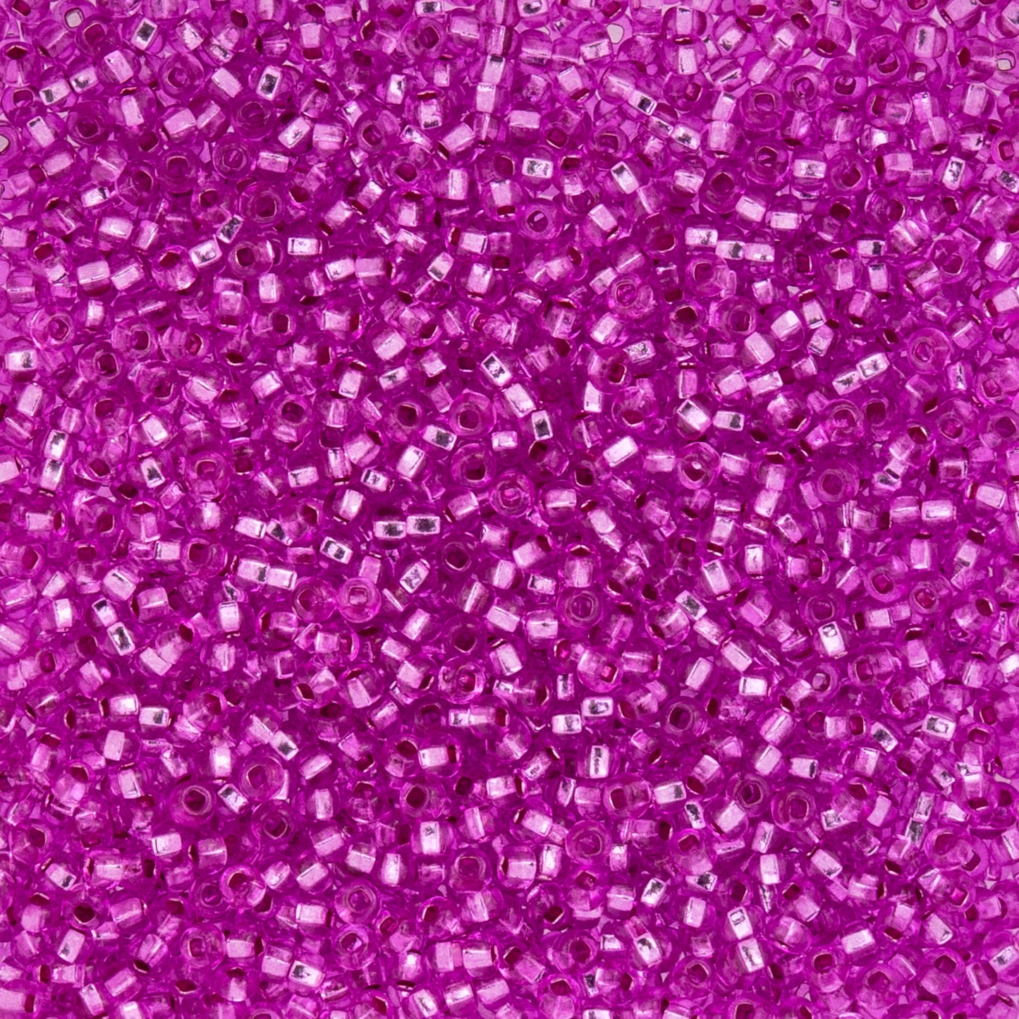 Czech Seed Beads - 10/0 - Silver Lined Dyed Mauve Pink (22g)