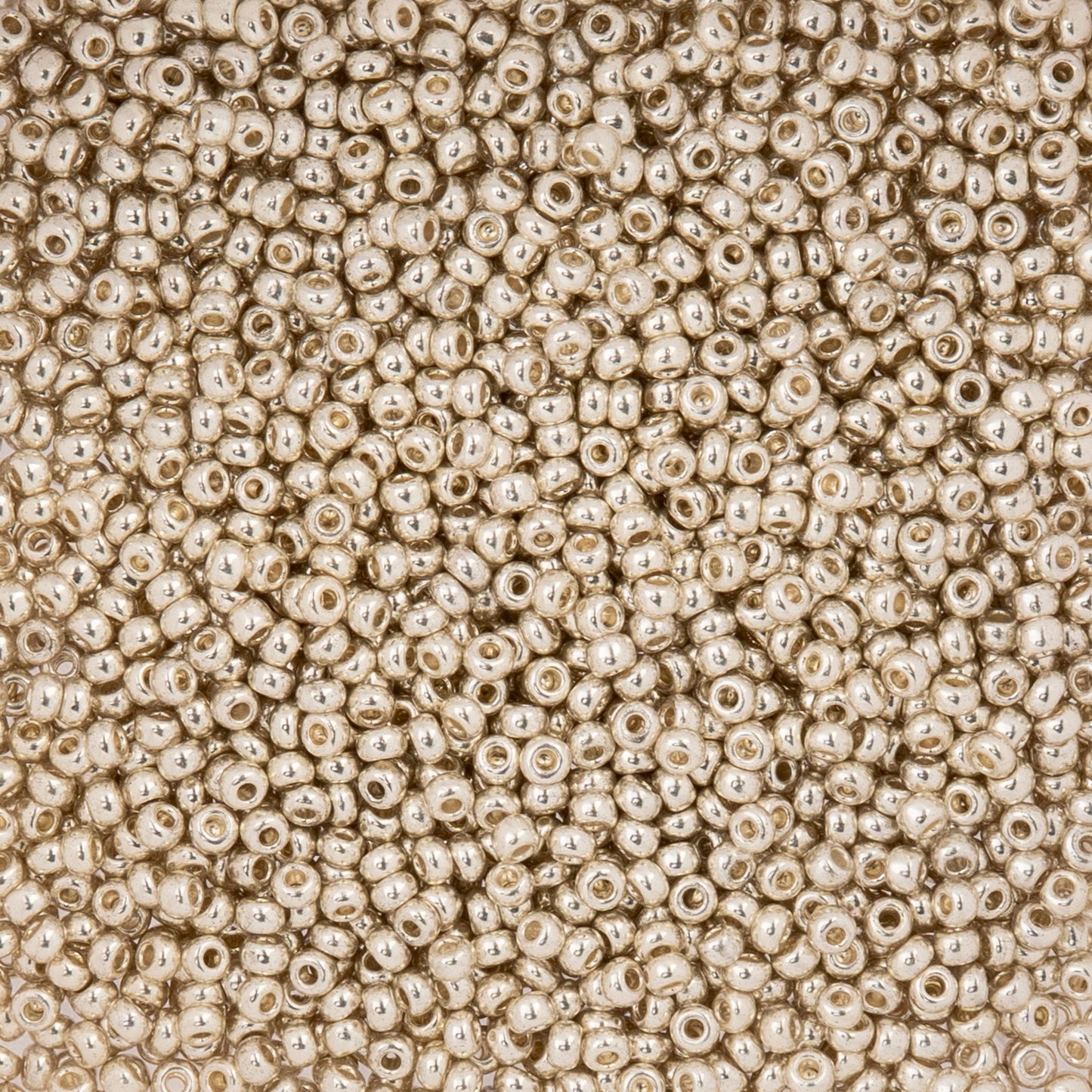 Czech Seed Beads - 10/0 - Metallic Light Silver (22g)