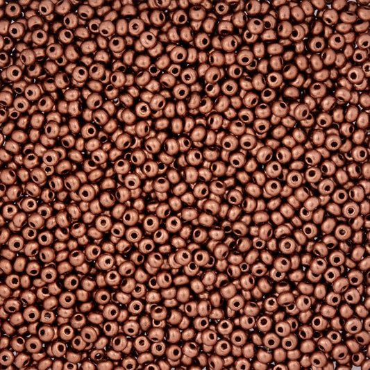 Czech Seed Beads - 10/0 - Metallic Copper Matte (22g)