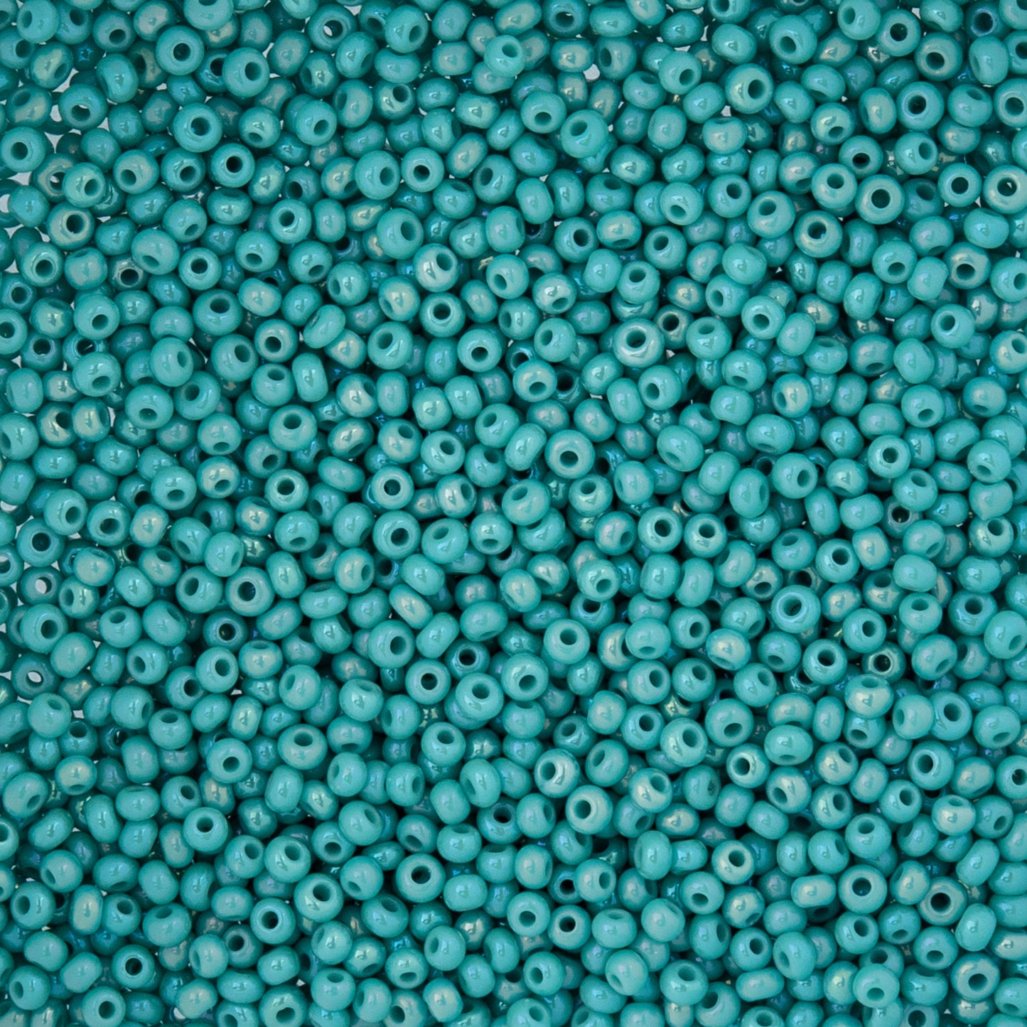Czech Seed Beads - 10/0 - Opaque Turquoise AB (22g)
