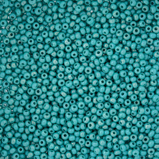 Czech Seed Beads - 10/0 - Opaque Turquoise AB (22g)
