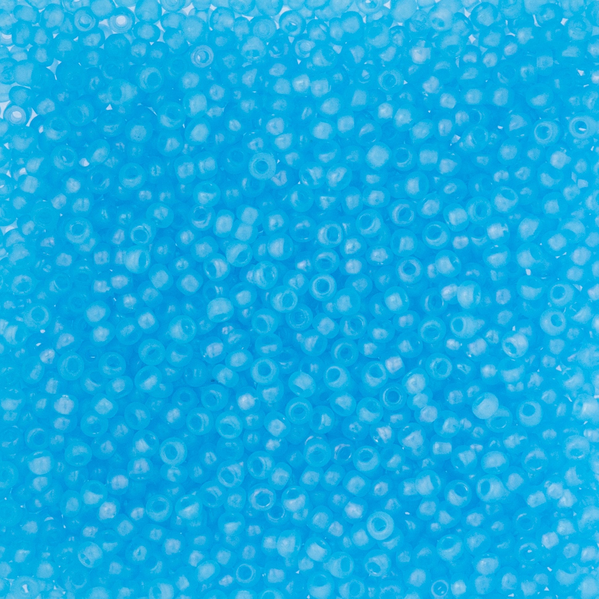 Czech Seed Beads - 10/0 - Transparent Aqua Rainbow AB (22g)