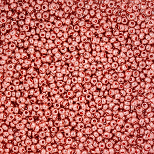 Czech Seed Beads - 10/0 - Metallic Pink Solgel (22g)