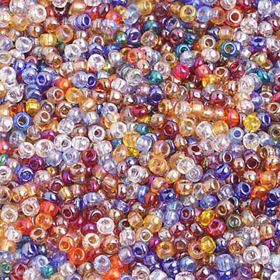 Czech - 10/0 - Seed Beads - Transparent Multi Mix Iris (500g)