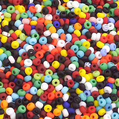 Czech - 10/0 - Seed Beads - Matte Opaque Multi Mix (500g)