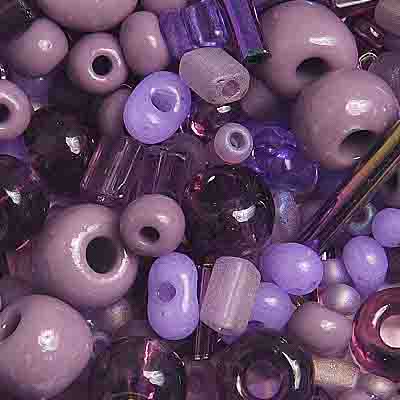 Czech - 10/0 Seed Beads Mix - Purple (500g)