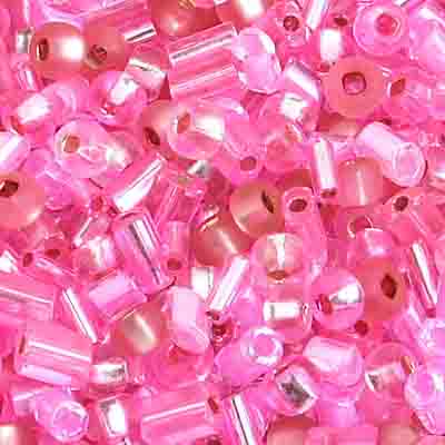 Czech - 10/0 Seed Beads Mix - Pink (500g)