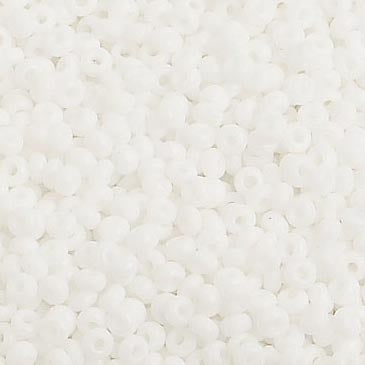Czech - 10/0 Seed Beads - Opaque White (500g)