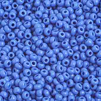 Czech - 10/0 Seed Beads - Opaque Medium Blue (500g Strung)