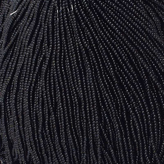 Czech Seed Beads - 10/0 - Opaque Black (hank)