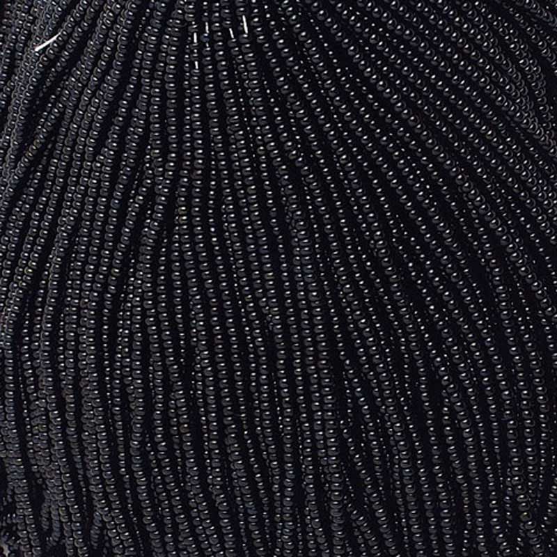 Czech - 10/0 Seed Beads - Opaque Black (500g)