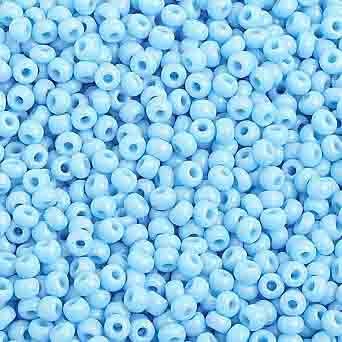 Czech - 10/0 Seed Beads - Opaque Light Blue (500g Strung)