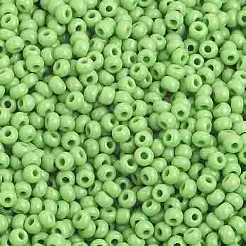 Czech - 10/0 Seed Beads - Opaque Light Green (500g)
