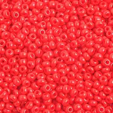 Czech - 10/0 Seed Beads - Opaque Light Red (500g)