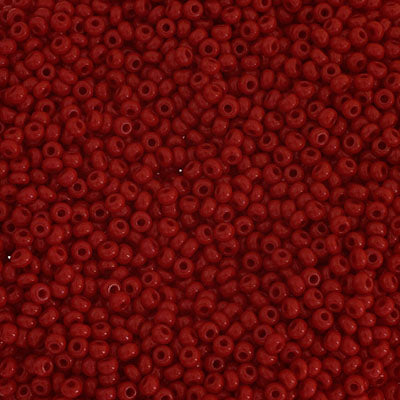 Czech - 10/0 Seed Beads - Opaque Medium Dark Red (500g)