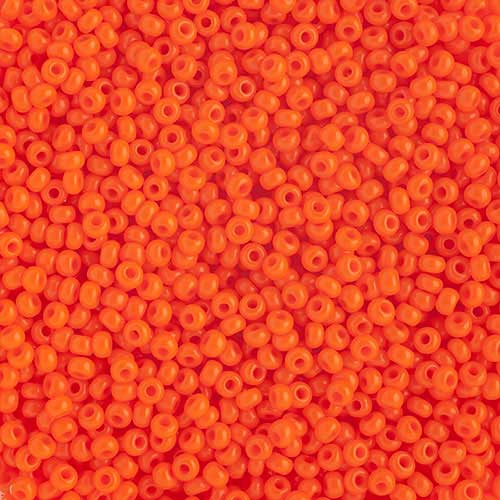 Czech - 10/0 Seed Beads - Opaque Orange (500g)