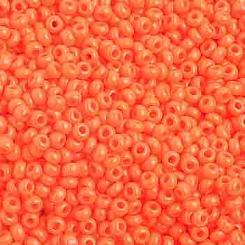 Czech - 10/0 Seed Beads - Opaque Orange (500g Strung)