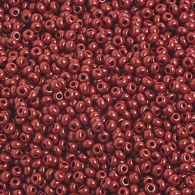 Czech - 10/0 Seed Beads - Opaque Medium Brown (500g Strung)