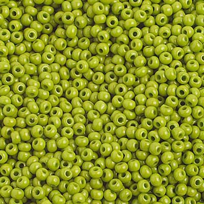 Czech - 10/0 Seed Beads - Opaque Light Poison Green (500g)