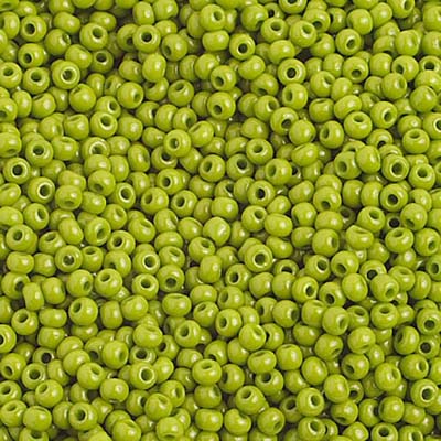 Czech - 10/0 Seed Beads - Opaque Olive (500g)
