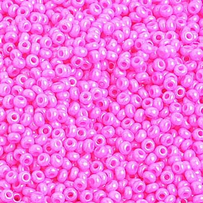 Czech - 10/0 Seed Beads - Opaque Dyed Rose (500g)