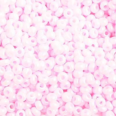 Czech - 10/0 Seed Beads - Opaque Dyed Pink (500g)