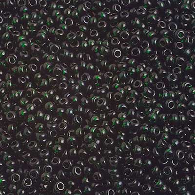Czech - 10/0 Seed Beads - Transparent Dark Green (500g)
