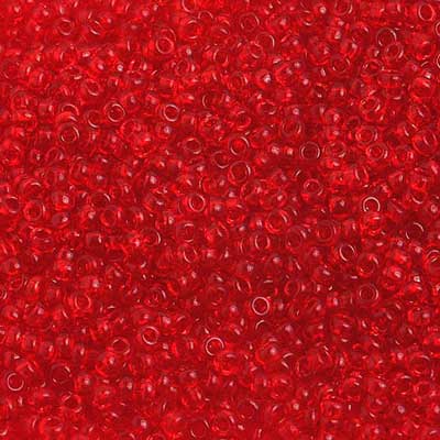 Czech - 10/0 Seed Beads - Transparent Red (500g)