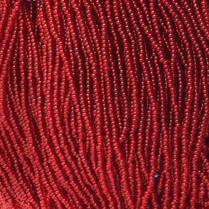 Czech - 10/0 Seed Beads - Transparent Dark Red (500g Strung)