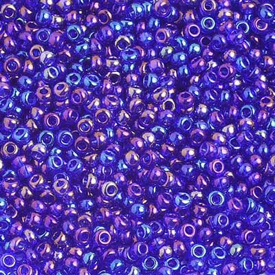 Czech - 10/0 Seed Beads - Transparent Iris Navy Blue (500g)