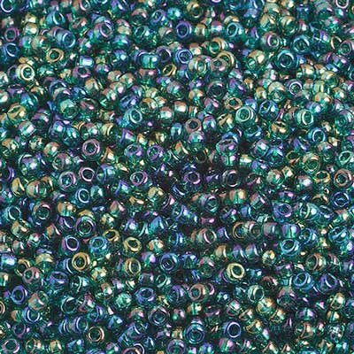Czech - 10/0 Seed Beads - Transparent Iris Green (500g)